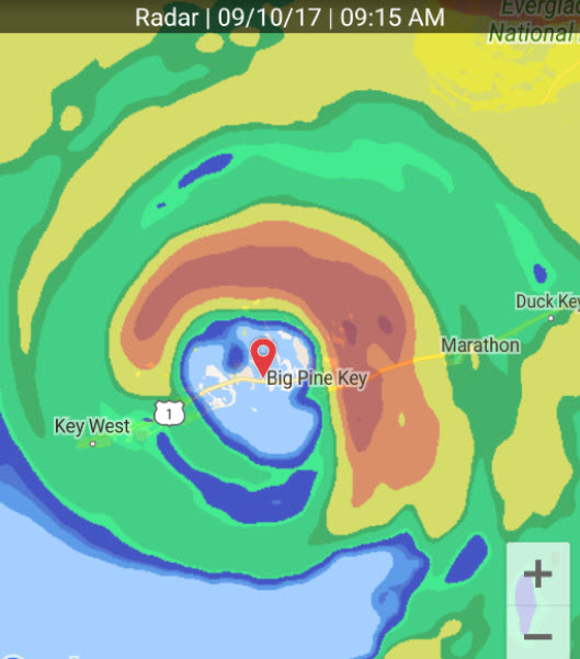 Hurricane Irma storm radar